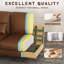 180cm Faux Leather 2-Seater Sofa With Solid Wood Frame, Spring Seat Cushion and Two Throw Pillows-949865232