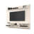 Plaza 64" Modern 6-Shelf Floating Entertainment Center for TVs up to 50" in Off White-1696950481