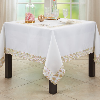 Tablecloth With Braid Embroidery