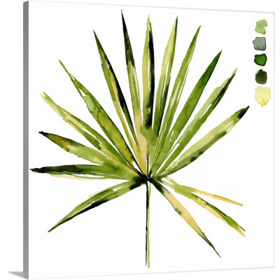 «Watercolor Palmetto Palms II», art mural sur toile
