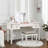 Mirrored Vanities Desk With Drawers, Bedroom Makeup Vanity Table Set With Mirror And Stool, Flip Up Dressing Table For Bedroom/Makeup Room, Working Desk For Women, Girl Furniture Combo