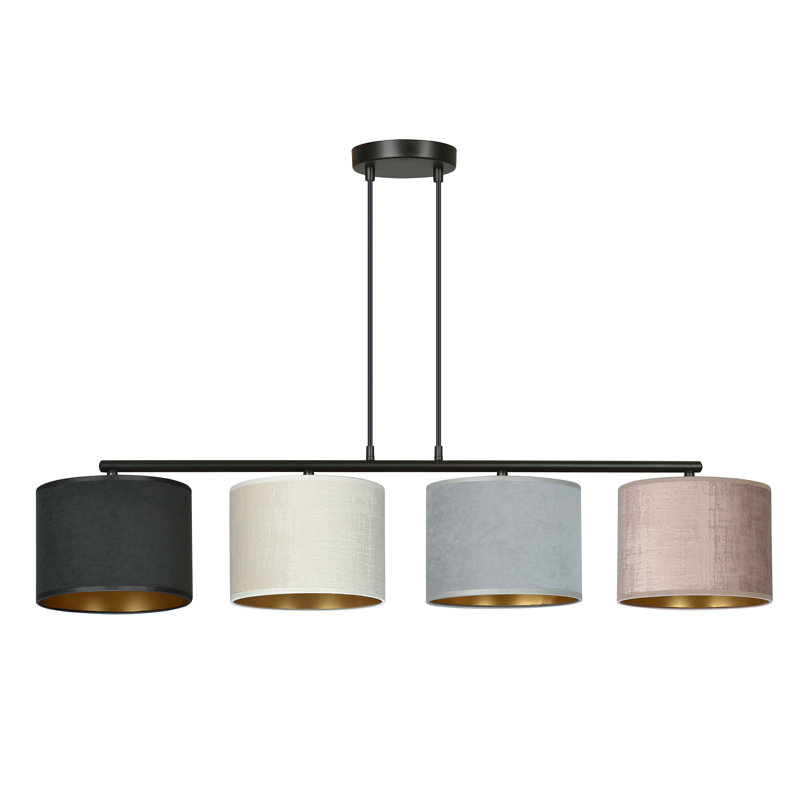 Eamie 4 - Light Kitchen Island Drum Pendant, Multicolour