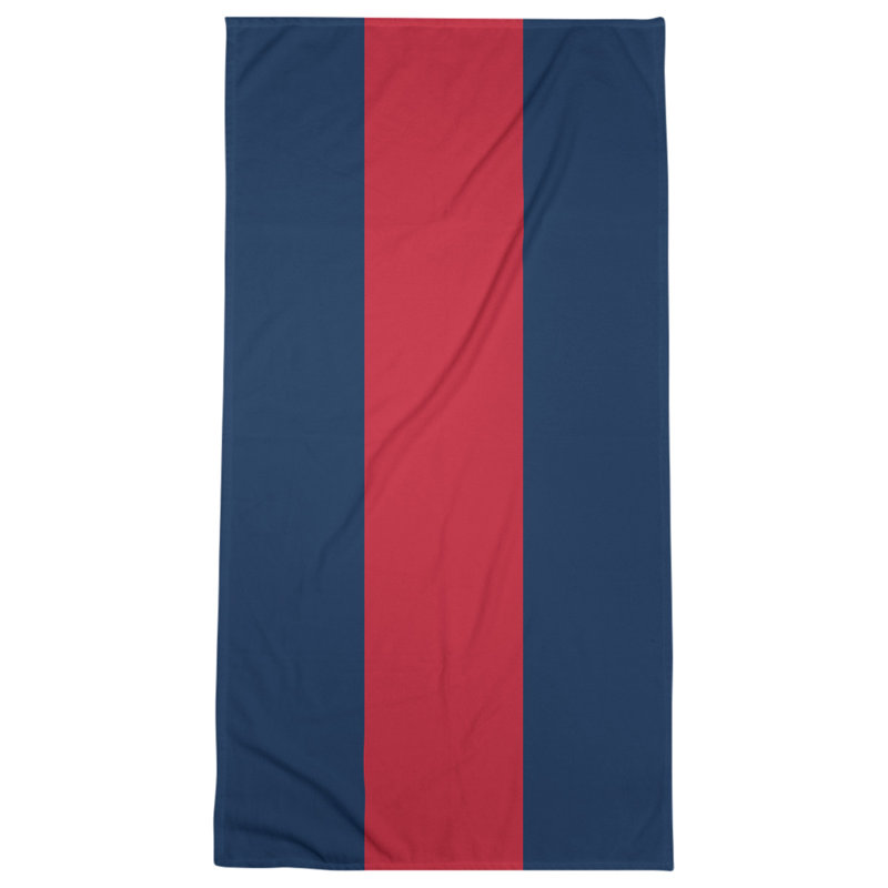 Lightweight Bath Towel, Blue/Red/Blue, Microfiber