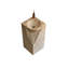 Lavabo sur pied autoportant aspect travertin beige de style milieu du siècle