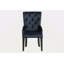 Chaise d'appoint en velours marine foncé et finition noire
