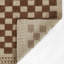 Tapis géométrique en laine tissé à plat à la main Azle en brun / beige-1527479152