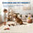 Machine Washable Modern Bordered Rug Non Slip Rug Contemporary Geometric Foldable Rugs for Living Room Bedroom Playroom Nursery Dorm-112831901-112831900