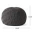 Pouf moderne tricoté en gris foncé pour animal de compagnie - Fascination faite à la main, 20 po x 14 po Grace ronde, 20 po