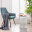 Tabouret de bar 13 po x 16,75 po en céramique émaillée - Table d'appoint intérieure / extérieure - Tabouret de jardin décoratif