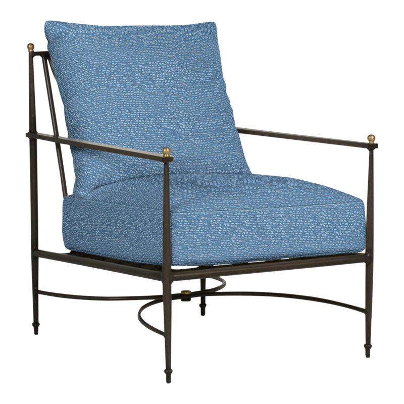 Chaise de patio avec coussins Roma, Pas de soudure, Perigold Arigato Morning Glory