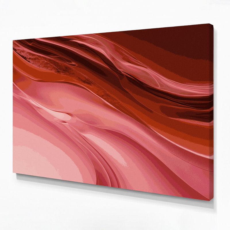 Art mural sur toile dégradé abstrait rouge 96, 20" H x 30" W