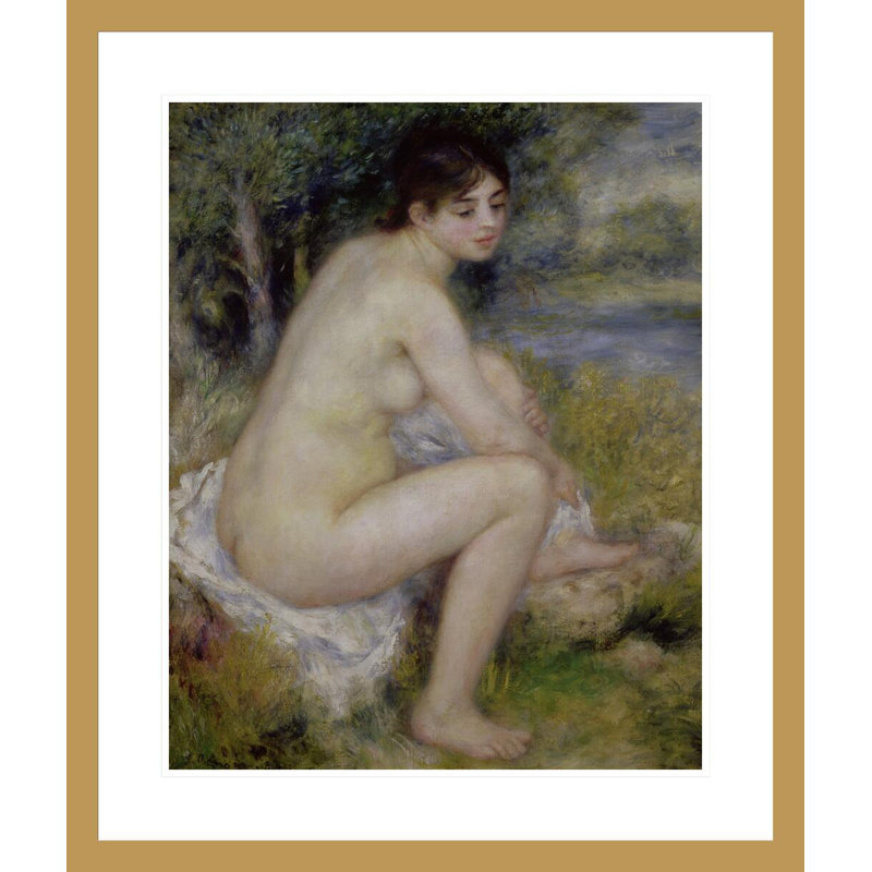 «Nu in a Landscape» par Pierre-Auguste Renoir, impression giclée sur cadre, H 27,79 po x l 23,5 po