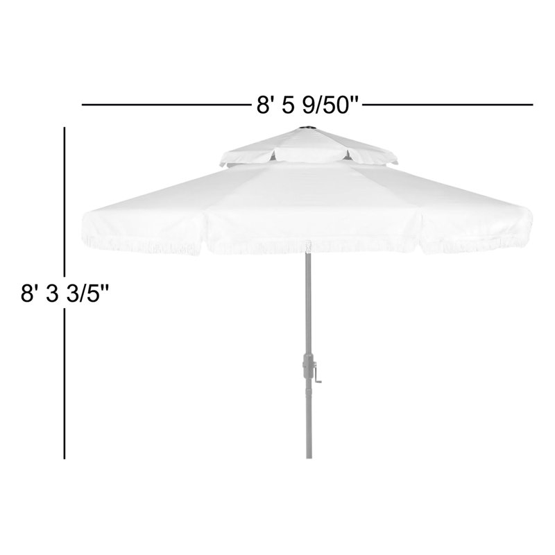 Parasol de plage 99,6 po Tyler, Bleu marine/blanc