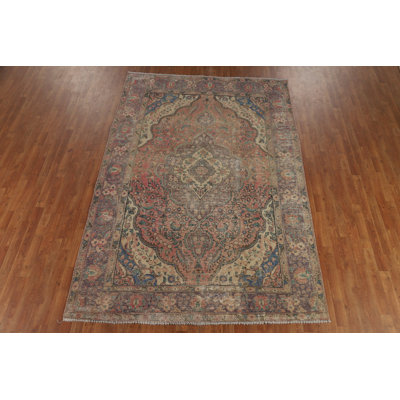 Tapis traditionnel rétro en laine 7 x 10