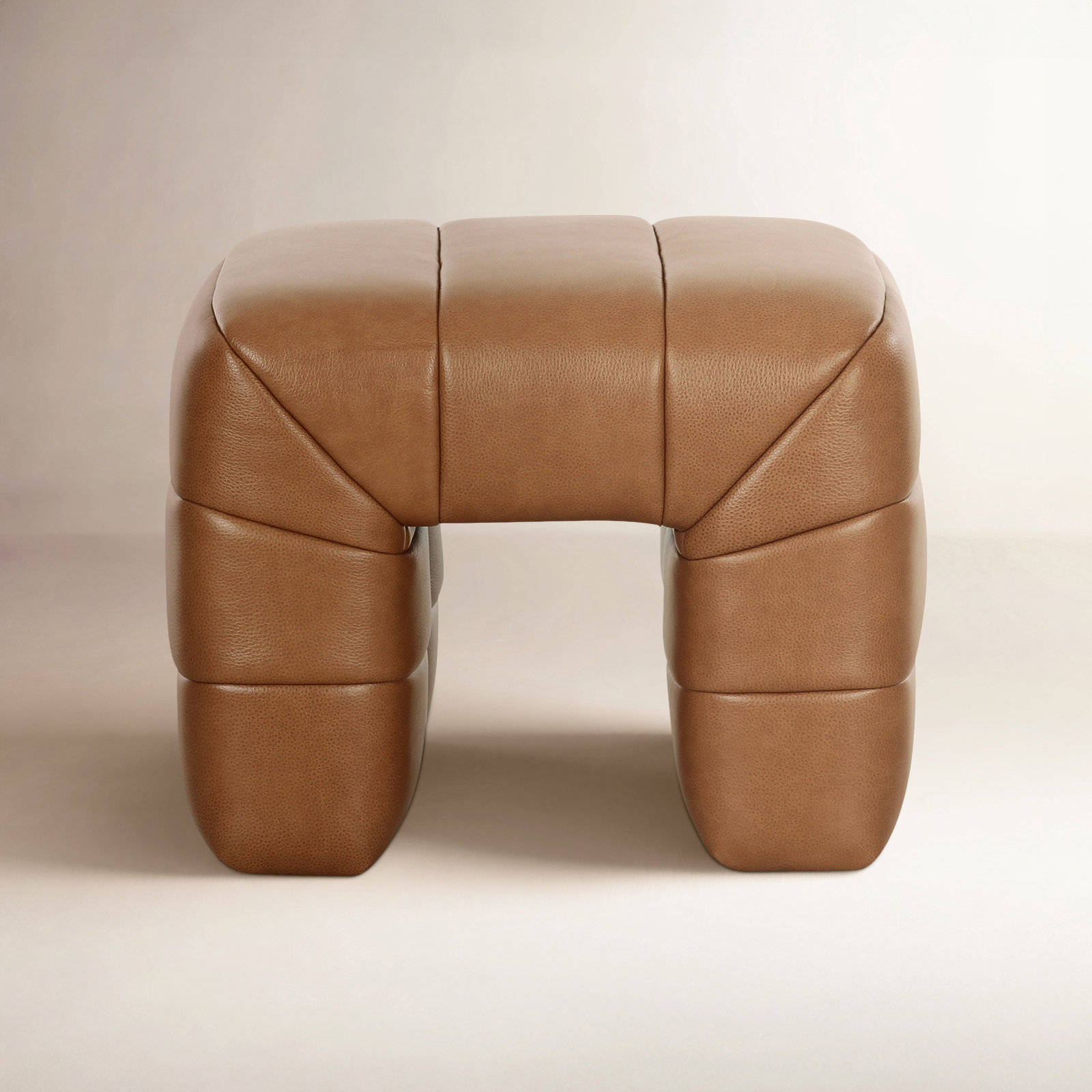 Judy Genuine Leather Vanity Stool