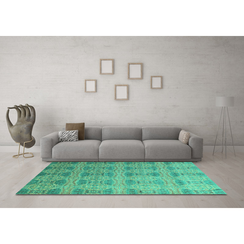 Washable Oriental Indoor Rug, Square 5'