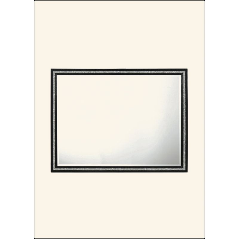 Weathered Black Finish Mirror