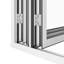 Porte pliante en aluminium à 3 panneaux KaMic EliteFold avec charnières et roulettes cachées, conception pliante vers l'extérieur-109044274-109044278-109044284