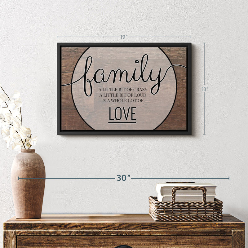 " Family Love Quote ", 19" H x 13" W