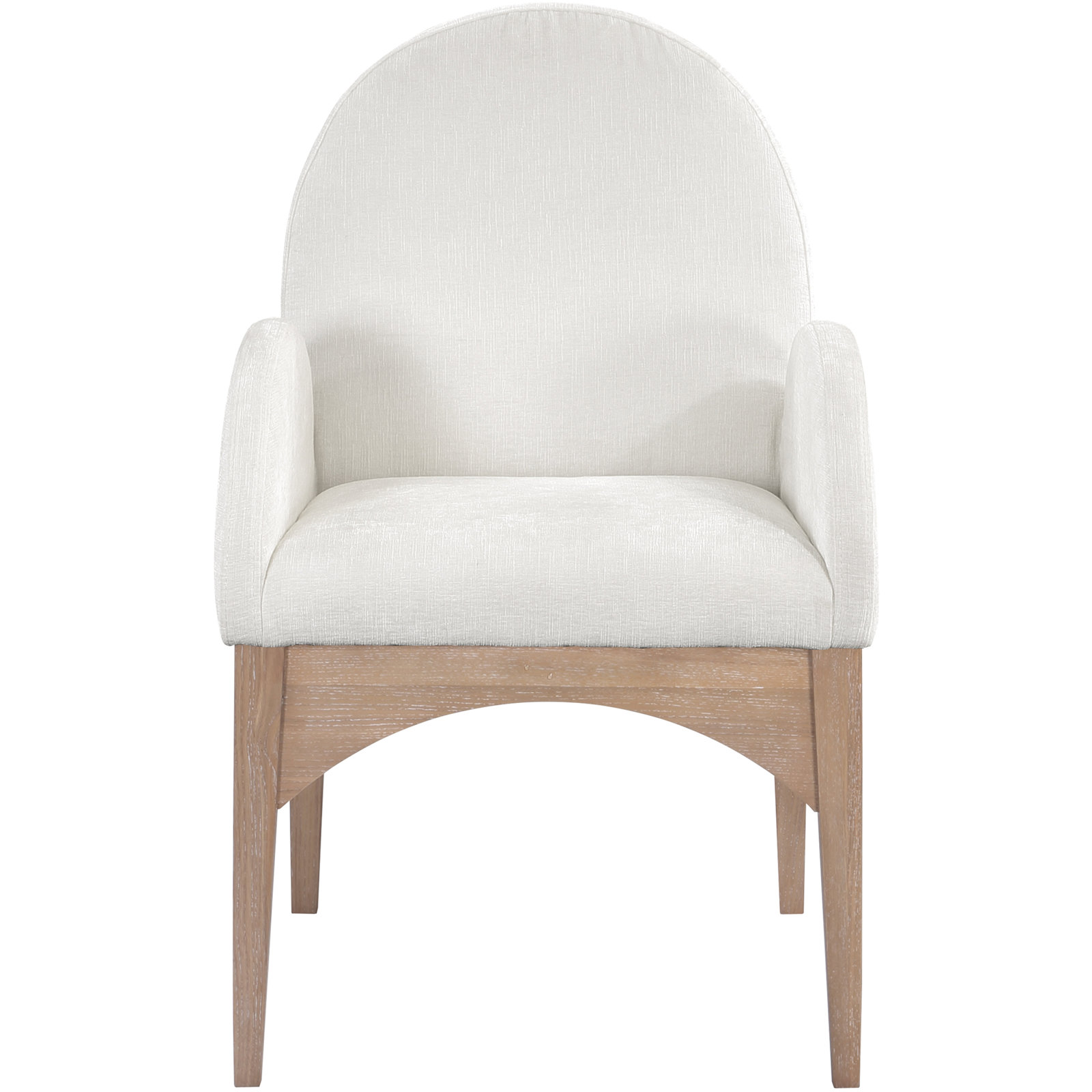 Charith Arm Chair, Natural, Cream Chenille