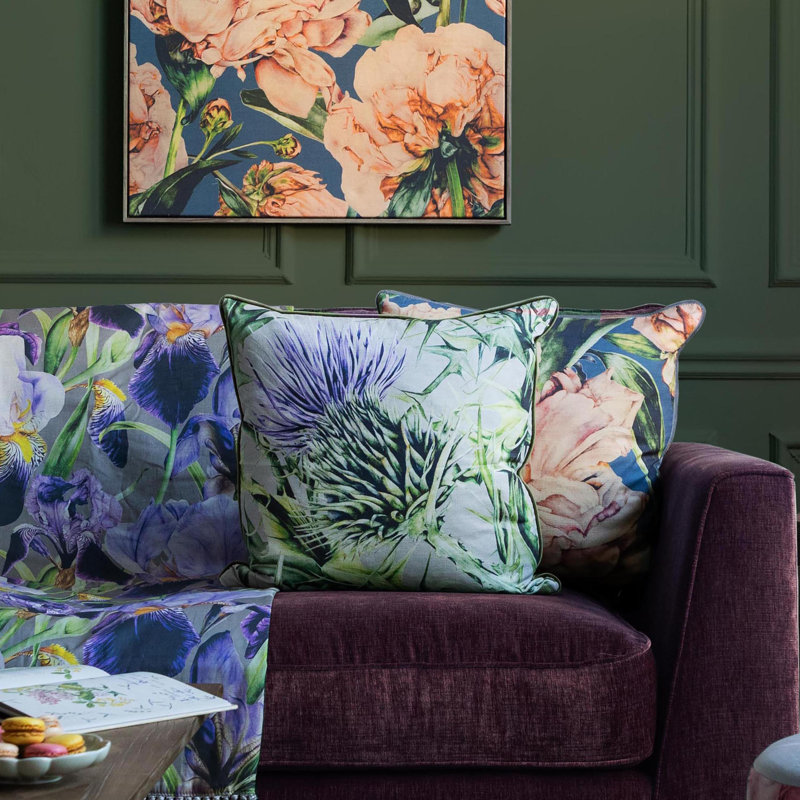 Penton Floral Piped Cushion Throw Cushion, 55cm x 55cm