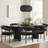 Modern Upholstered Dining Chair with Curved Arms-1564777832