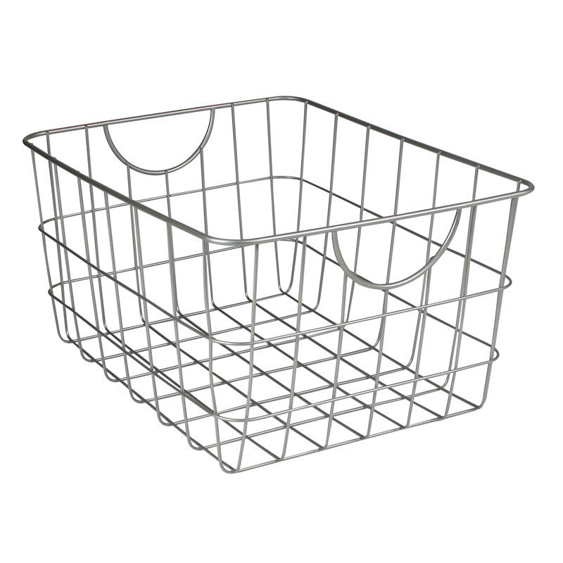 Spectrum Satin Nickel Wire 16" Utility Storage Basket