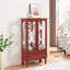 Vitrine Curio avec tablettes réglables en verre-332876170