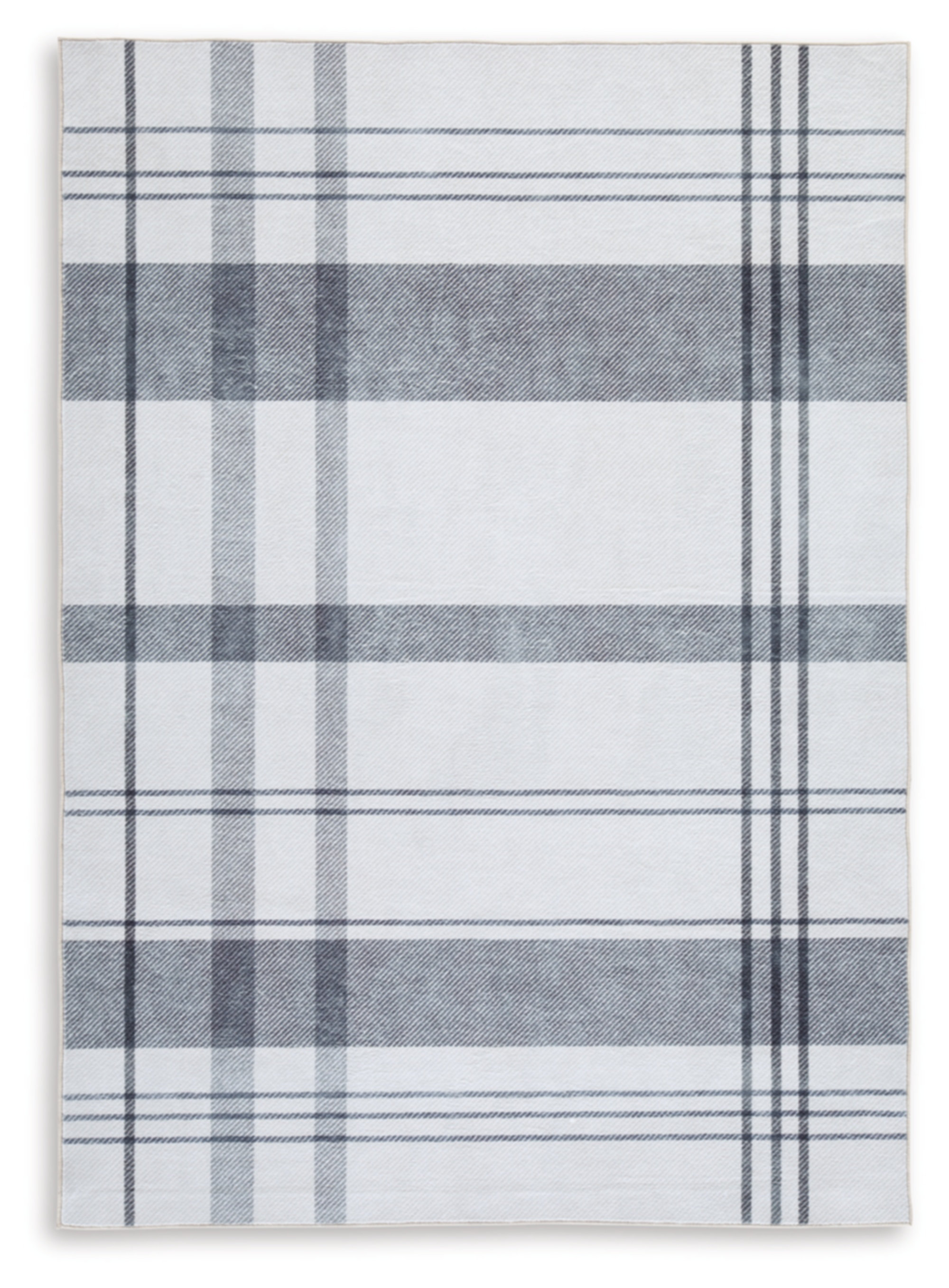 Gracie Oaks Rectangle Jamye Plaid Machine Woven Polyester Area Rug in ...