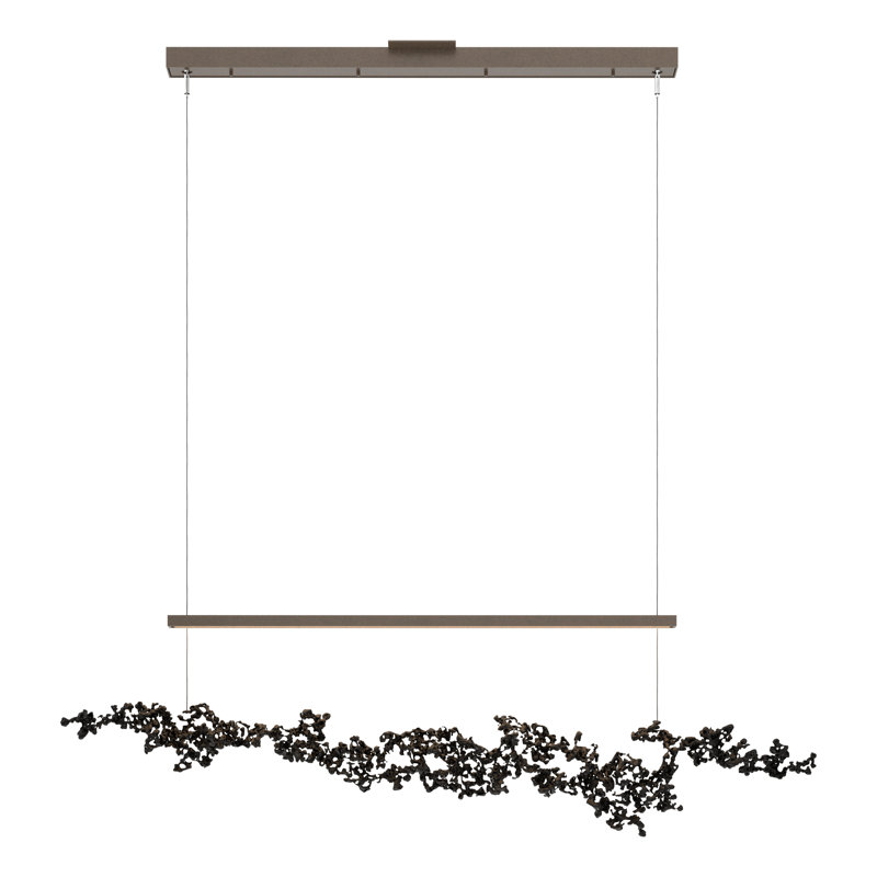 Coral 1 - Light Kitchen Island Linear LED Pendant, Black, Bronze