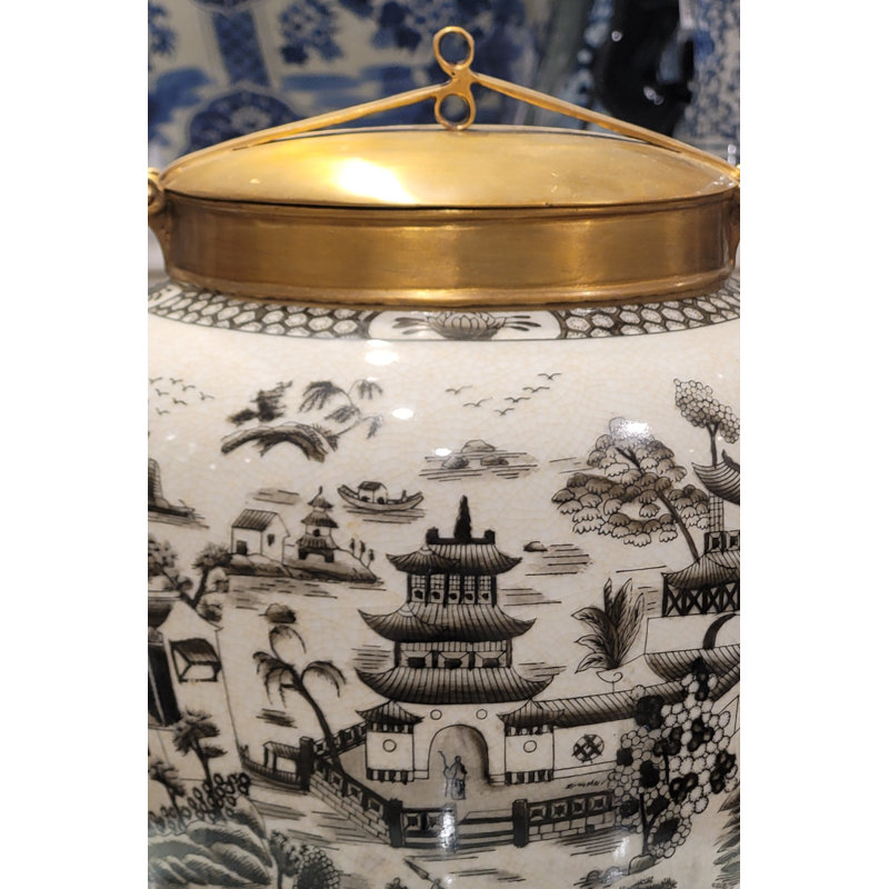 Hand Painted Decorative Porcelain Jar