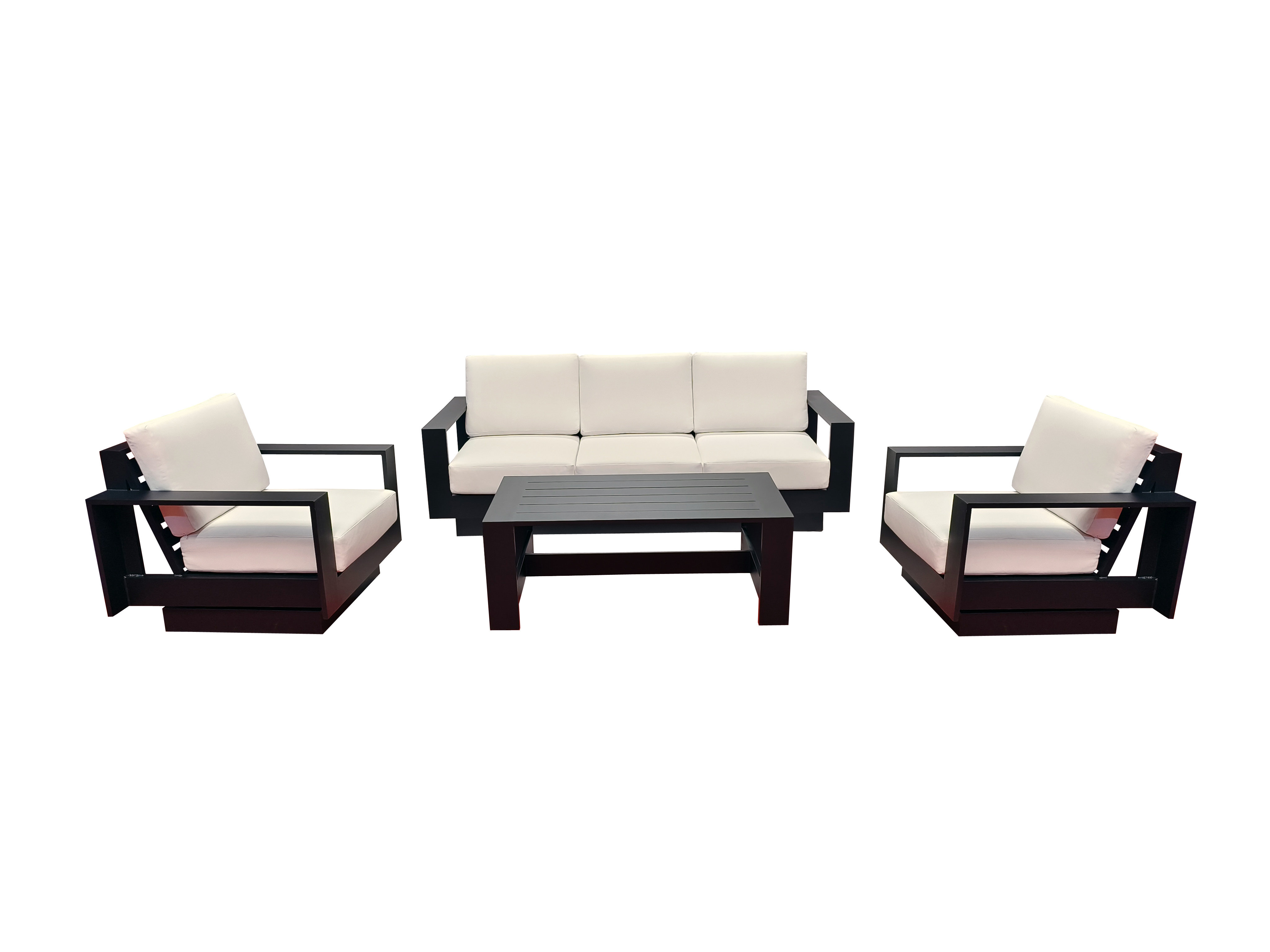 Joss & Main Sterling 4Piece Outdoor Seating Group with Swivel Chairs