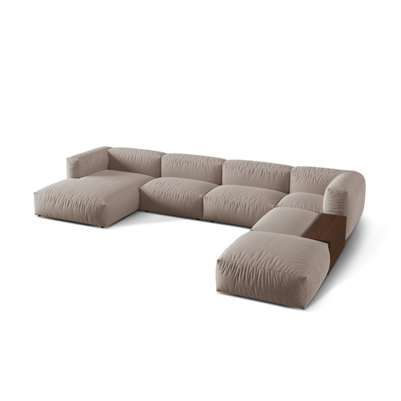 Carce 5 Seater Corner Sofa , Dark Beige