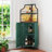59.05" Tall Corner Bar Storage Cabinet with Wine Rack & Lights-57884314