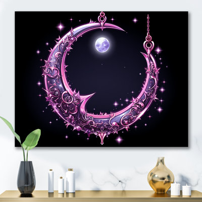 Art mural mural «Lune mauve»