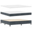  Lit sommier tapissier avec tête de lit en velours gris foncé 78,7 po x 78,7 po-1693545326-1693545325