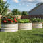  Ensemble de 3 pots de jardin surélevés ronds 2 x 2 x 1 pi, boîte de jardinière en métal galvanisé pour le jardinage extérieur-1214055292-1212704506-1214055235