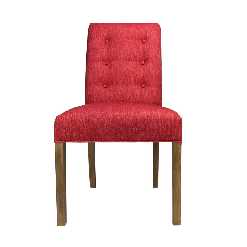 Earles 19'' H Tufted Upholstered Side Chair, Ruby