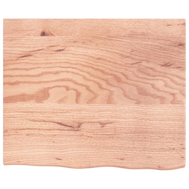 Buswell 60cm Solid Wood Single Bathroom Vanity Top, Light Brown