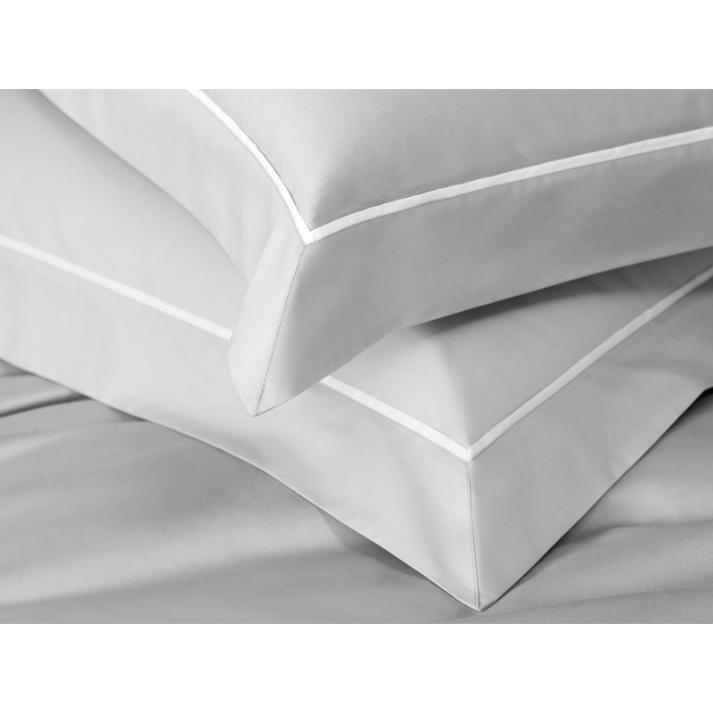 Sateen Sham, Pale Gray, Standard/Twin