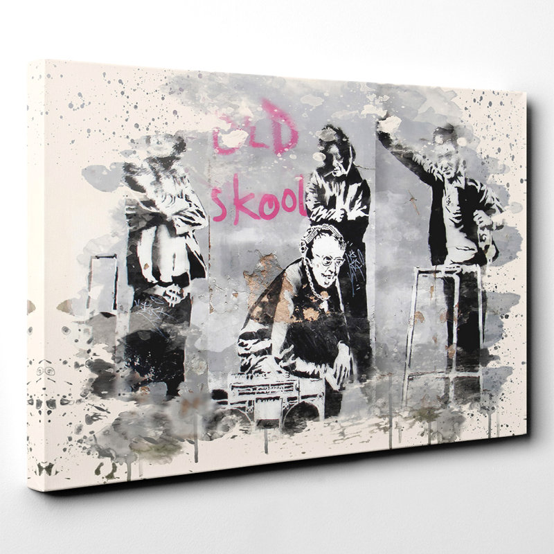 Banksy - Wrapped Canvas Painting, 50cm H x 76cm W