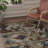 Elan Hand Woven Flat Weave Wool/Cotton Ikat Rug in Blue-22531765