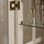 Armoire de rangement en verre avec bande lumineuse RVB en couleur et 2 tablettes réglables
