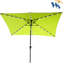 Parasol à DEL 10 pi x 6,5 pi pour patio, manivelle et inclinaison, 26 lumières, jardin rectangulaire 10 pi 6,5 pi, manivelle, piscine inclinable-129907942