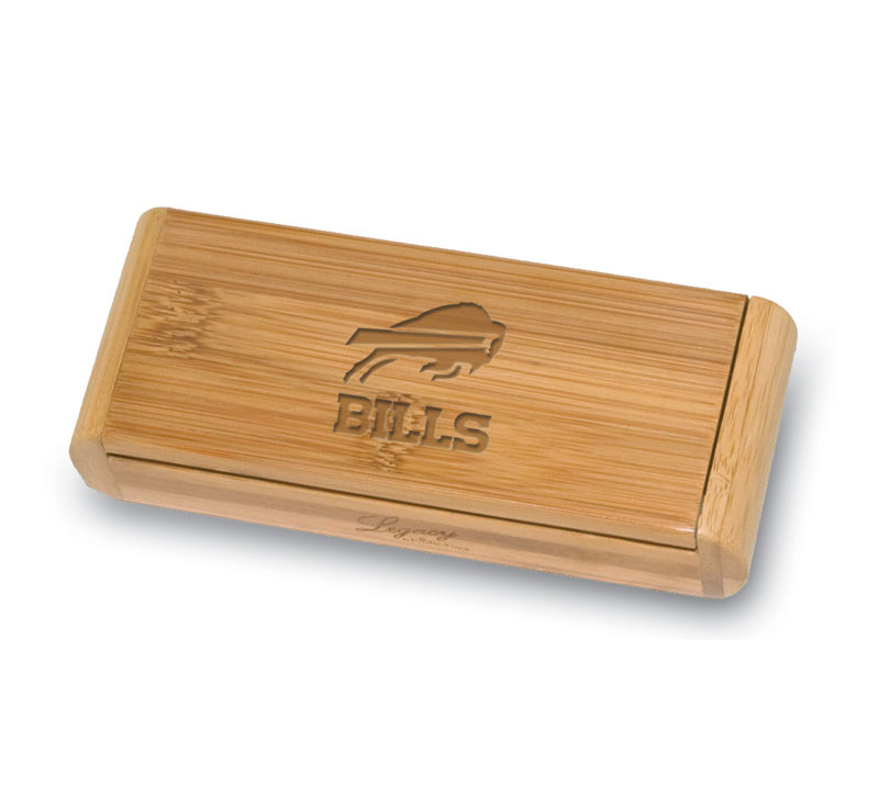 Buffalo Bills Bamboo and Stainless Steel Corkscrew Set with Storage Case
