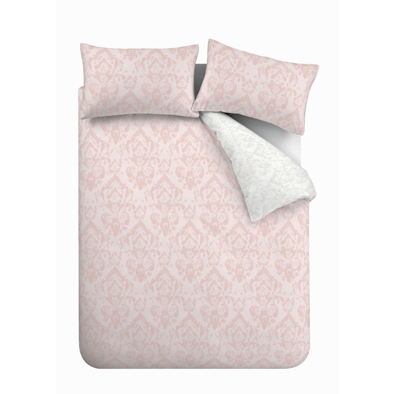 Damask Duvet Cover Set, Single - 1 Standard Pillowcase, Blush