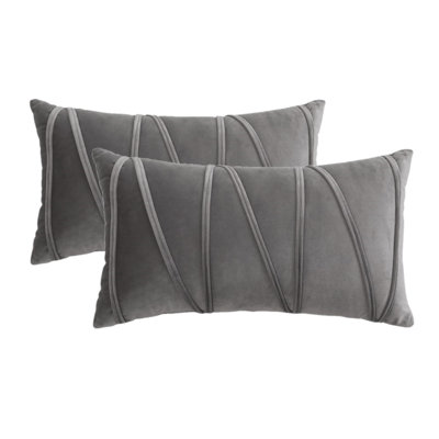 Ensemble de 2 coussins décoratifs en velours (inséré inclus)