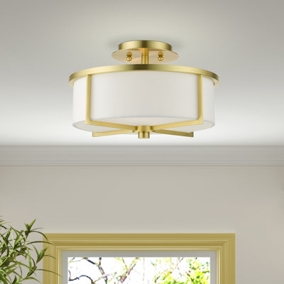 Charlieann Fabric Semi Flush Mount