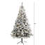 Arbre de Noël en pin floqué avec lumières DEL fixes / constantes-1007179196