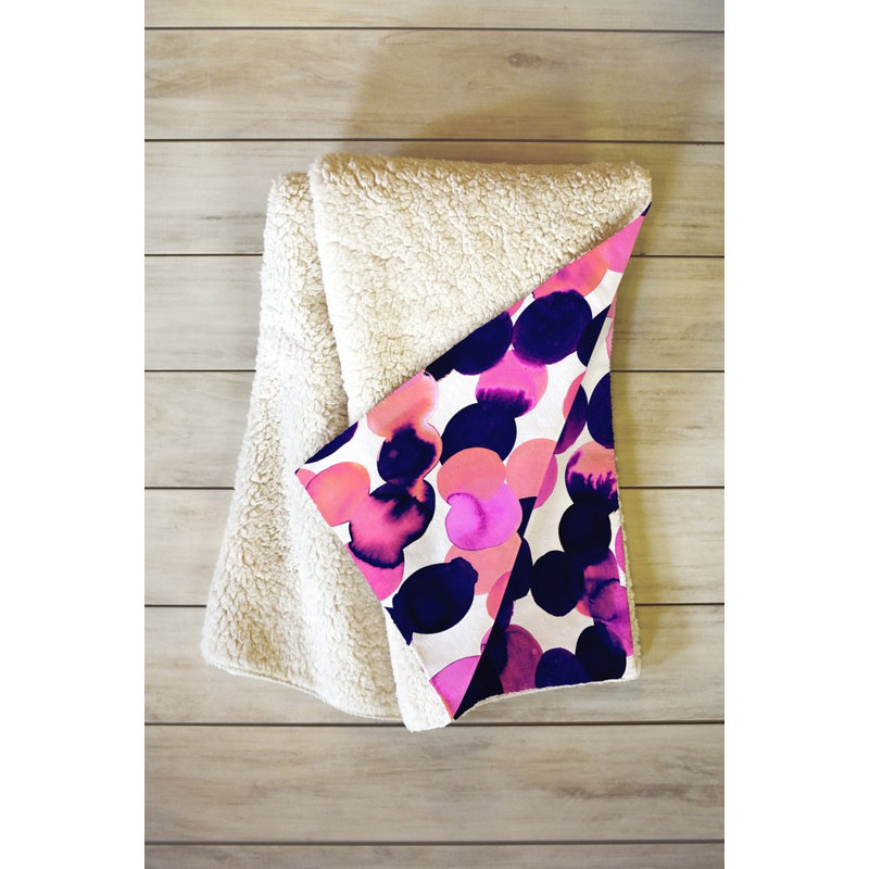 Couverture pâle spot gracie, L 60 po x l 50 po, Rose